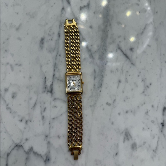 Vintage Women’s Ronica Quartz Wrist Watch Gold Toned Triple Chain - Picture 2 of 5